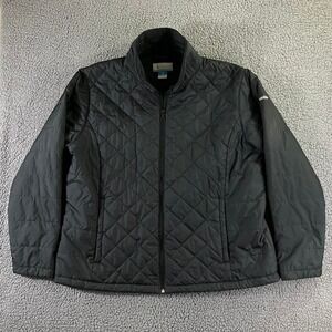 Columbia Copper Crest Quilted Fleece Lined Jacket Black Plus Size 2X